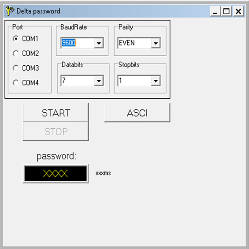 Delta PLC unlock